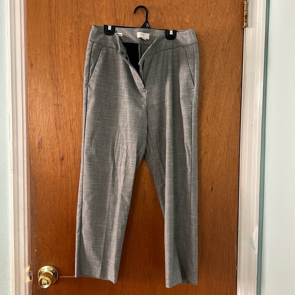 Gray curvy pencil pant, petite, Ann Taylor Loft size 6p